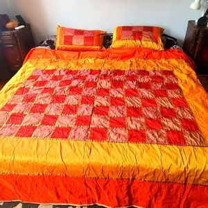 Hand made king cover sheet and pillow cases